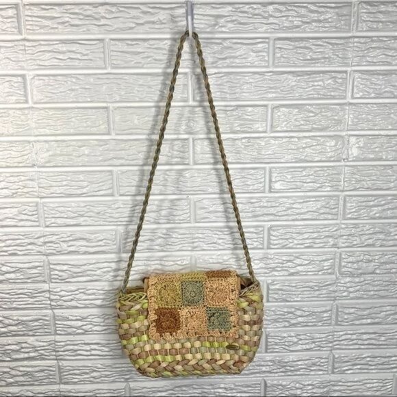 Capelli Straworld Multicolored Woven Straw Purse - Picture 1 of 8